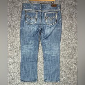 Cody James Jeans Straight Thick Stitch Medium Wash Men’s Size 40x32